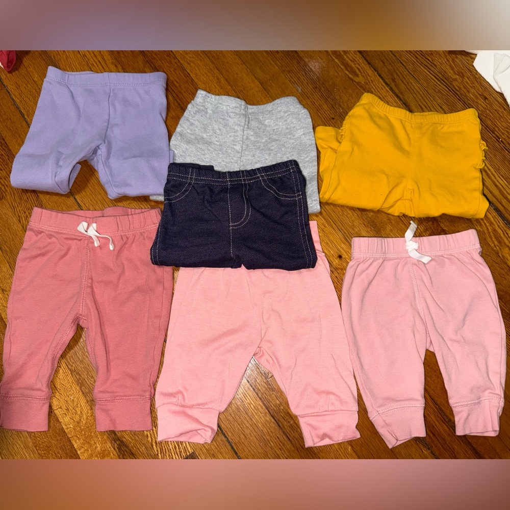 Mixed Baby/Toddler Pants Bundle - Pastel & Mustard Colors